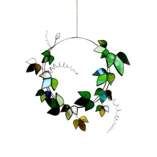 ステンドグラスアイビーリース-3