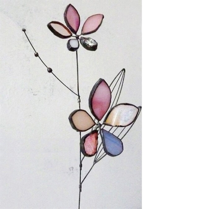 一輪挿しピンク拡大