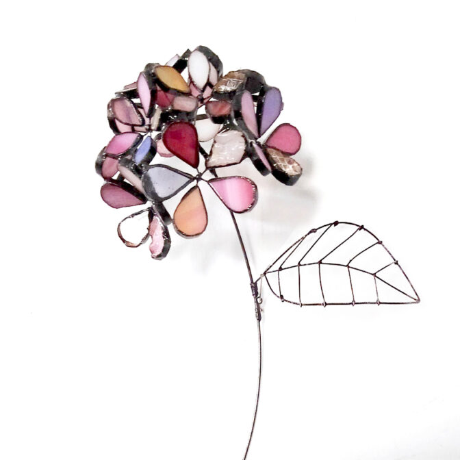 ステンドグラス紫陽花-ピンク | ann stained glass
