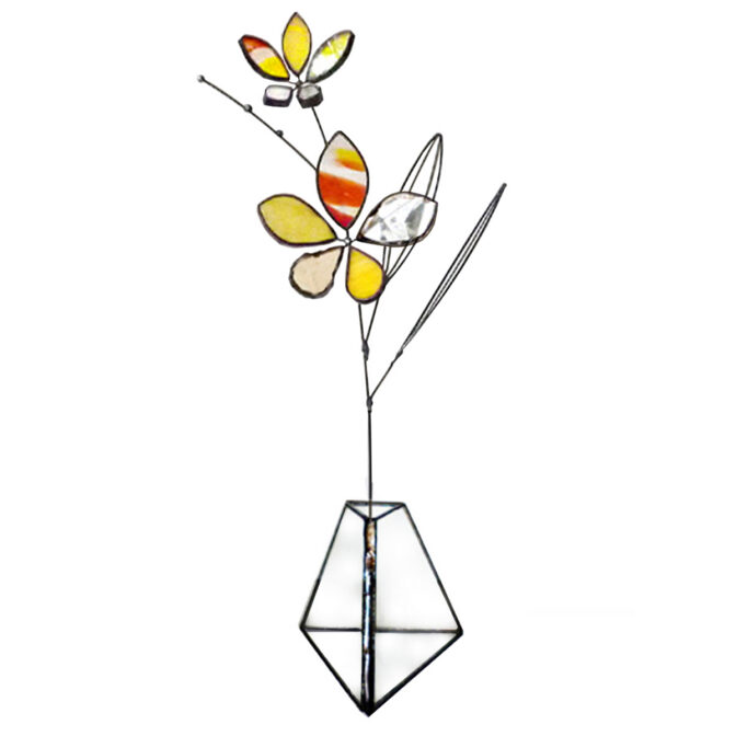 イエロー色の一輪挿し