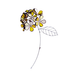 ステンドグラス紫陽花-黄