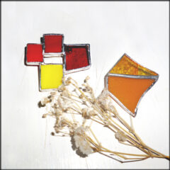 ステンドグラスのアクセサリーの作り方/ブローチ