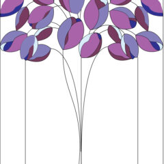 ステンドグラスのデザイン/チューリップ