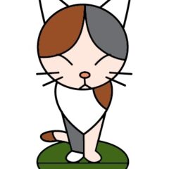 ステンドグラスのデザイン/猫