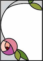 ステンドグラスのデザイン/薔薇