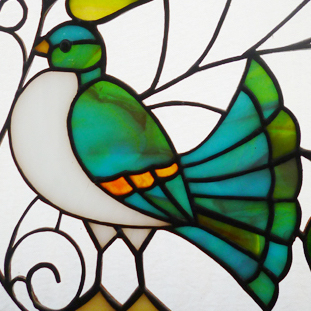 教室作品の紹介/鳩のパネル