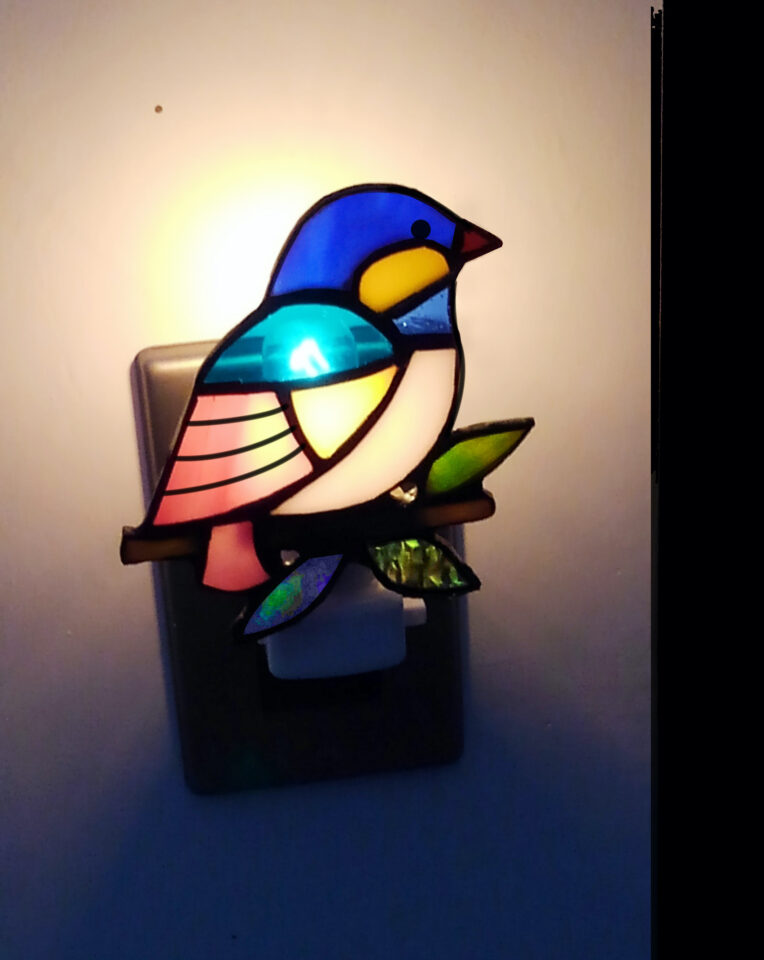 教室作品の紹介/鳥フットライト | ann stained glass