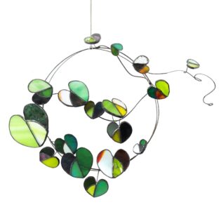 ステンドグラスグリーンリース-1