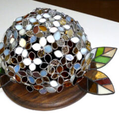 教室作品の紹介/紫陽花ランプ